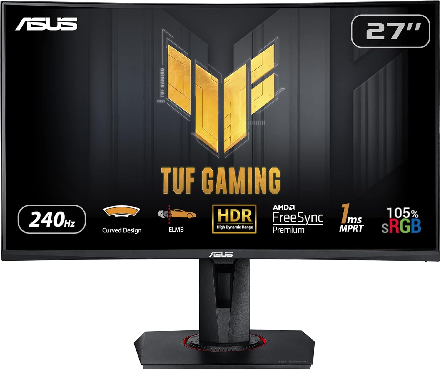 ASUS TUF VG27VQM 27" Class Full HD Curved Screen Gaming LCD Monitor (Certified Refurbished)