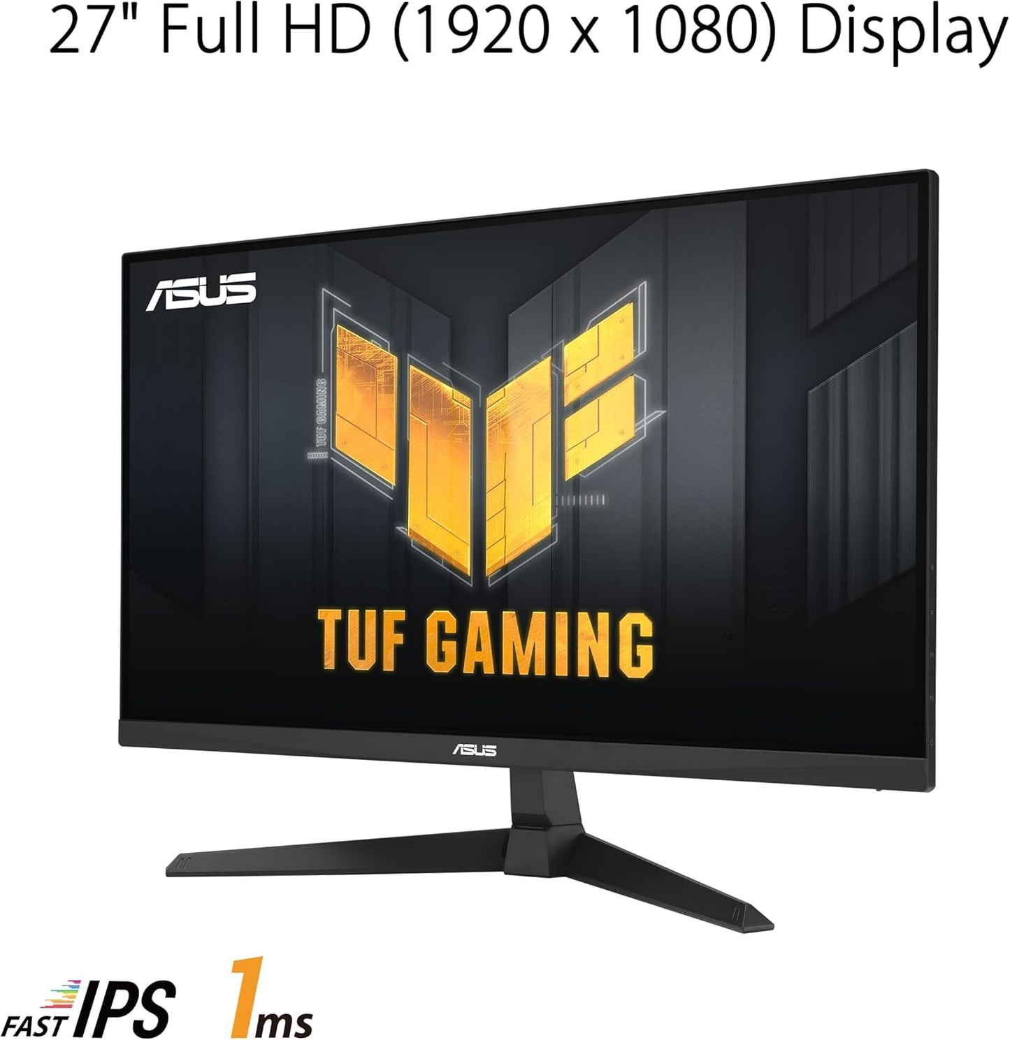 ASUS TUF Gaming 27” 1080P Monitor (VG279Q3A) – Full HD, 180Hz, 1ms, Fast IPS, Extreme Low Motion Blur Sync, FreeSync Premium, G-SYNC Compatible (Certified Refurbished)