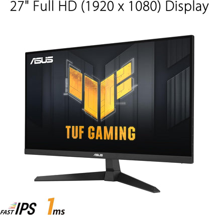 ASUS TUF Gaming 27” 1080P Monitor (VG279Q3A) – Full HD, 180Hz, 1ms, Fast IPS, Extreme Low Motion Blur Sync, FreeSync Premium, G-SYNC Compatible (Certified Refurbished)