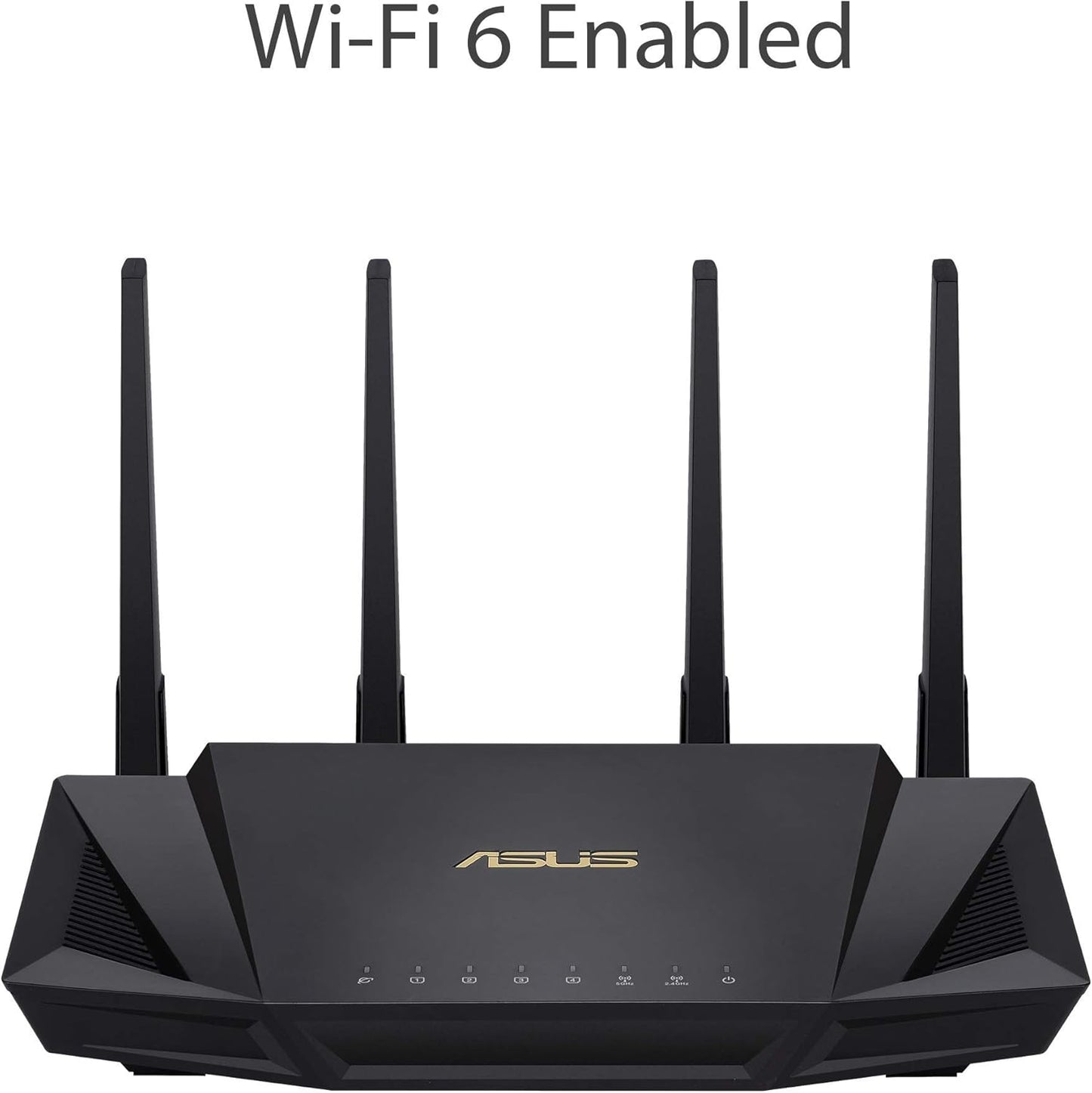 ASUS RT-AX58U Ultra-Fast Dual Band Gigabit Wireless Router - Next Gen WiFi 6, Adaptive QoS, and AiProtection by Trend Micro | 1x WAN, 4X 1G LAN, 1x USB 3.0 - AiMesh Compatible (certified Refurbished)