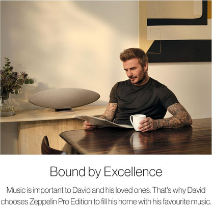 Bowers & Wilkins Zeppelin Pro Edition Wireless Speaker, Iconic Design, 5 Drivers Including Subwoofer, Wireless Streaming via Bluetooth, AirPlay 2 & Spotify Connect, Multiroom Support (Certified Refurbished)