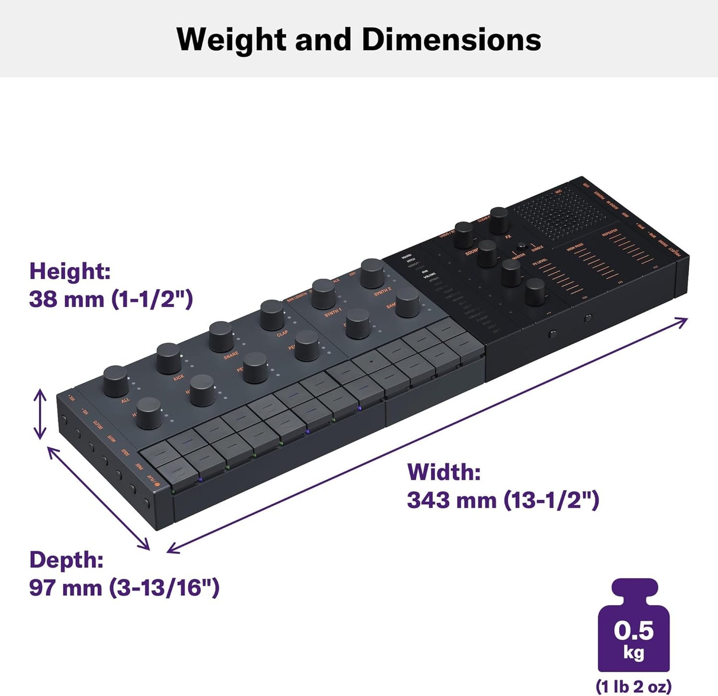Yamaha SEQTRAK Music Creation Station, Sequencer, Drums, Synth & Sampler, 2000 Presets, Built-in Speaker & Mic, Visualizer, Rechargeable Battery, Bluetooth, Wi-Fi, USB-C (Certified Refurbished)