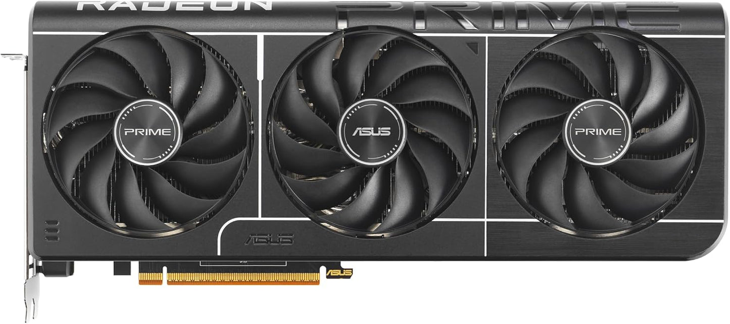 ASUS Prime Radeon RX 9070 OC Edition Graphics Card (PCIe 5.0, HDMI/DP 2.1, 2.5-Slot Design, axial-tech Fans, Dual Ball Fan Bearings, Dual BIOS, ASUS GPU Guard) (Certified Refurbished)