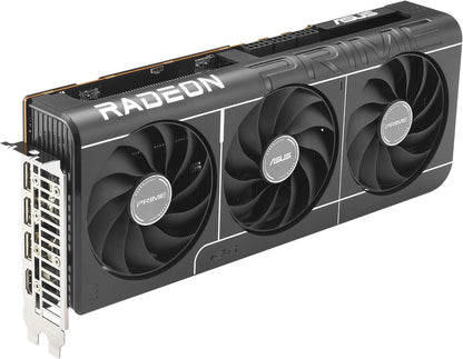 ASUS Prime Radeon RX 9070 XT Graphics Card (PCIe 5.0, HDMI/DP 2.1, 2.5-Slot Design, axial-tech Fans, Dual Ball Fan Bearings, Dual BIOS, ASUS GPU Guard) (Certified Refurbished)