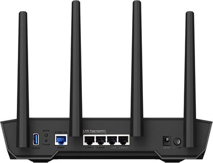 ASUS TUF Gaming WiFi 6 Router (TUF-AX4200) - Dedicated Gaming Port, Dual 2.5G Port, 3 Steps Port Forwarding, Extendable Router with AiMesh Technology, AiProtection Pro, VPN, Instant Guard (Certified Refurbished)
