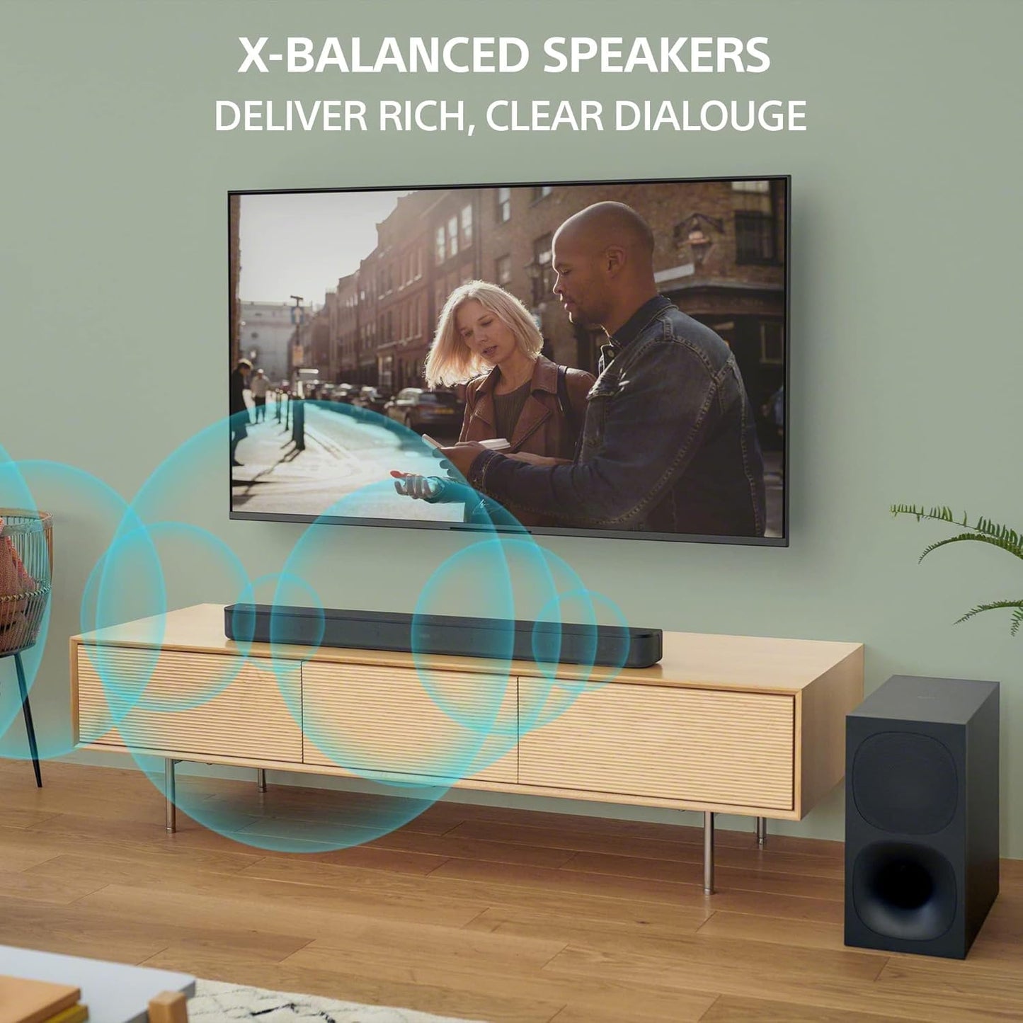 Sony HT-S400 2.1ch Soundbar with Powerful Wireless subwoofer, S-Force PRO Front Surround Sound, and Dolby Digital (Refurbished