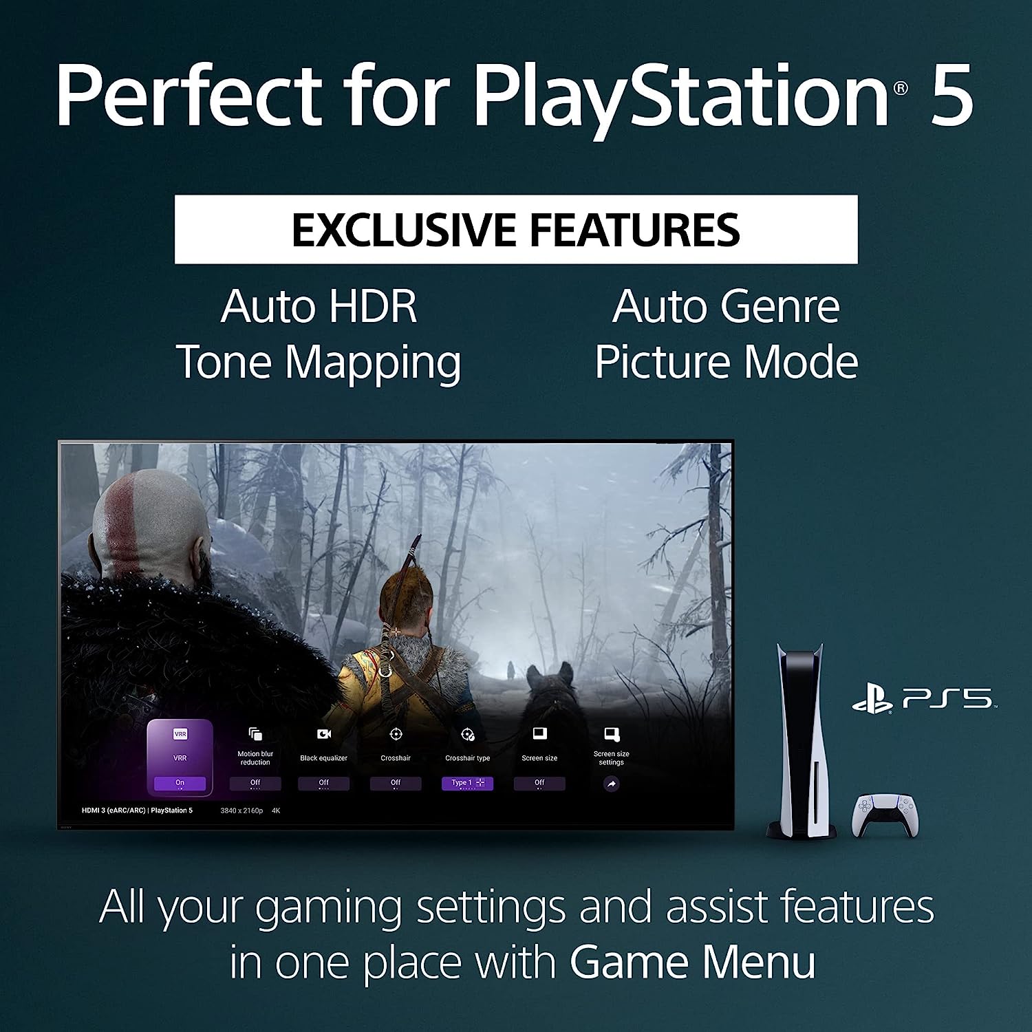 Sony 65 inch A80L BRAVIA XR OLED 4K Ultra HD HDR Smart Google TV with Dolby Vision/Atmos and Exclusive Features for Playstation 5 (XR65A80L) (Refurbished)