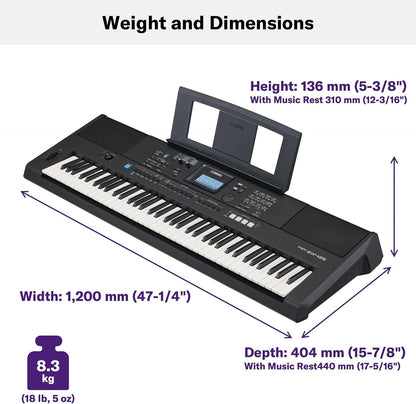 Yamaha PSR-EW425 76-Key Touch-Sensitive Advanced Portable Keyboard (Certified Refurbished)