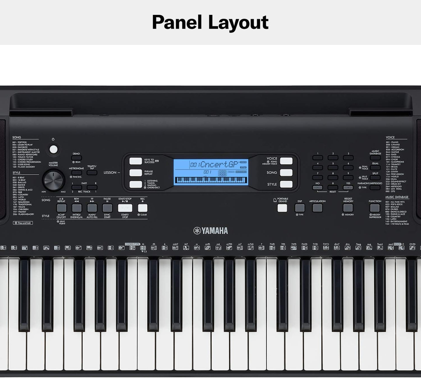 Yamaha PSR-E373 61-Key Touch Sensitive Portable Keyboard (Certified Refurbished)