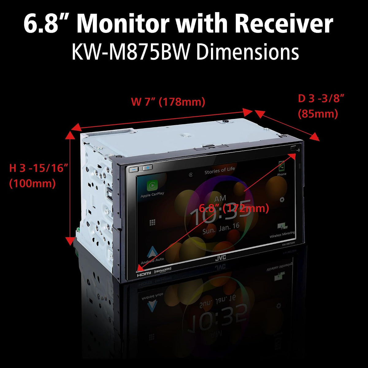 JVC KW-M875BW Digital Multimedia Receiver (New)