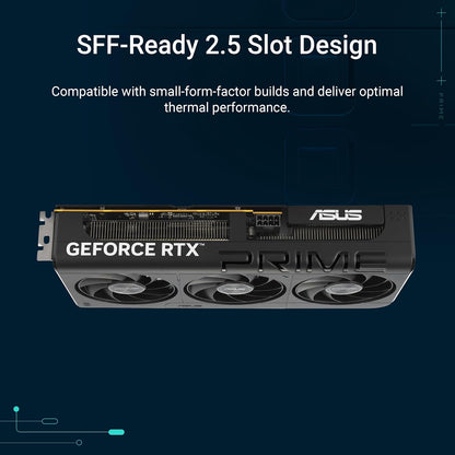 ASUS The SFF-Ready Prime GeForce RTX 5060 Ti 8GB GDDR7 Graphics Card (PCIe® 5.0, 8GB GDDR7, HDMI®/DP 2.1, 2.5-Slot, Axial-tech Fans, Dual BIOS) (Certified Refurbished)