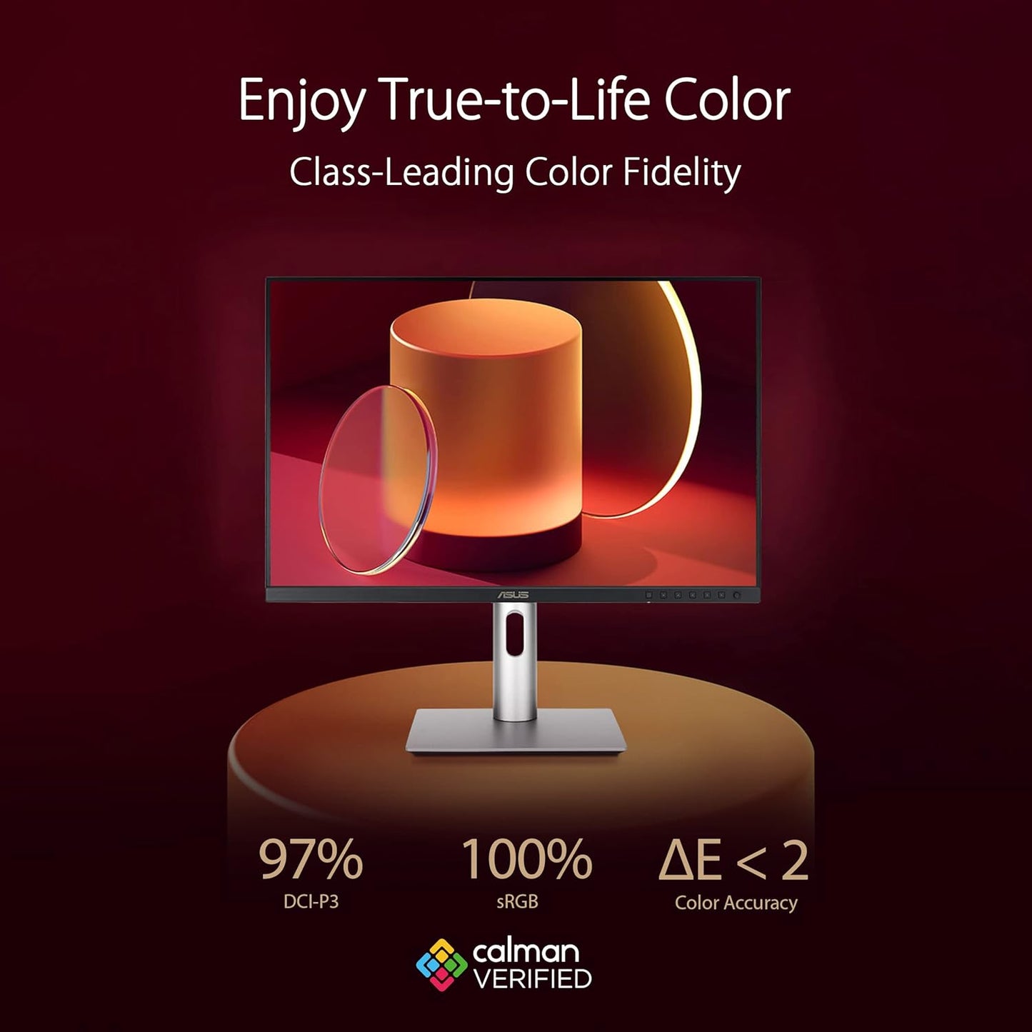 ASUS ProArt Display 24” (24.1” viewable) 16:10 HDR Professional Monitor (PA248CRV) - IPS, (1920 x 1200), 97% DCI-P3, ΔE < 2, Calman Verified, USB-C PD 96W, DisplayPort, Daisy-Chain, Height Adjustable (Certified Refurbished)