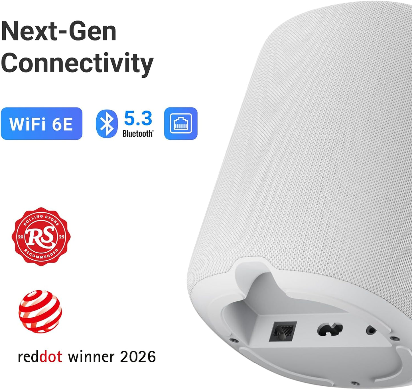 WiiM Sound Smart Speaker with 1.8″ Touch Display, Hi‑Res 24‑bit/192 kHz, AI RoomFit™ Room Correction, 100W Peak, Wi‑Fi 6E/Bluetooth(Certified Refurbished)