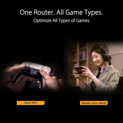 ASUS TUF Gaming WiFi 6 Router (TUF-AX4200) - Dedicated Gaming Port, Dual 2.5G Port, 3 Steps Port Forwarding, Extendable Router with AiMesh Technology, AiProtection Pro, VPN, Instant Guard (Certified Refurbished)