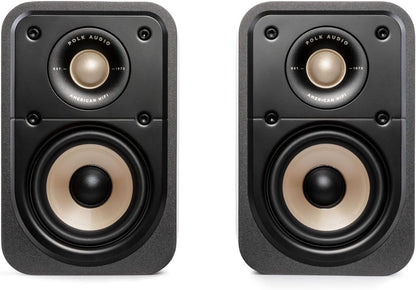 Polk Signature Elite ES10 Surround Sound Speakers - Hi-Res Audio Certified, Dolby Atmos & DTS:X Compatible, 1" Tweeter & 4" Woofer, Power Port Technology for Bass (Refurbished)