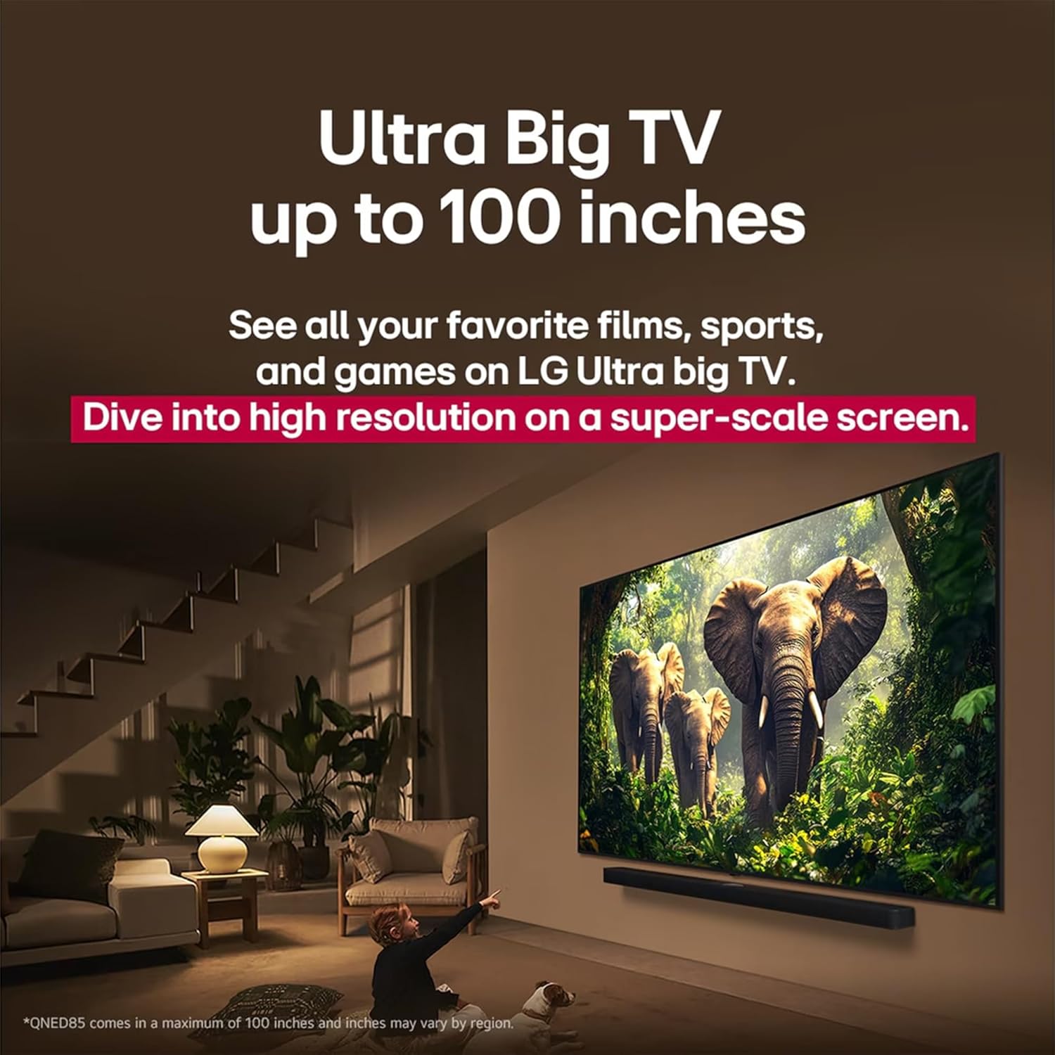 LG 65-Inch QNED85 Mini LED QNED Evo 4K Smart TV - α8 AI Processor 4K Gen 2, Dynamic QNED Colour, Alexa Built-In, 120Hz Refresh Rate, HDMI 2.1, FreeSync, VRR, WebOS 25, Magic Remote (65QNED85) (Refurbished)