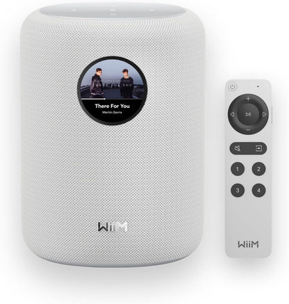 WiiM Sound Smart Speaker with 1.8″ Touch Display, Hi‑Res 24‑bit/192 kHz, AI RoomFit™ Room Correction, 100W Peak, Wi‑Fi 6E/Bluetooth(Certified Refurbished)