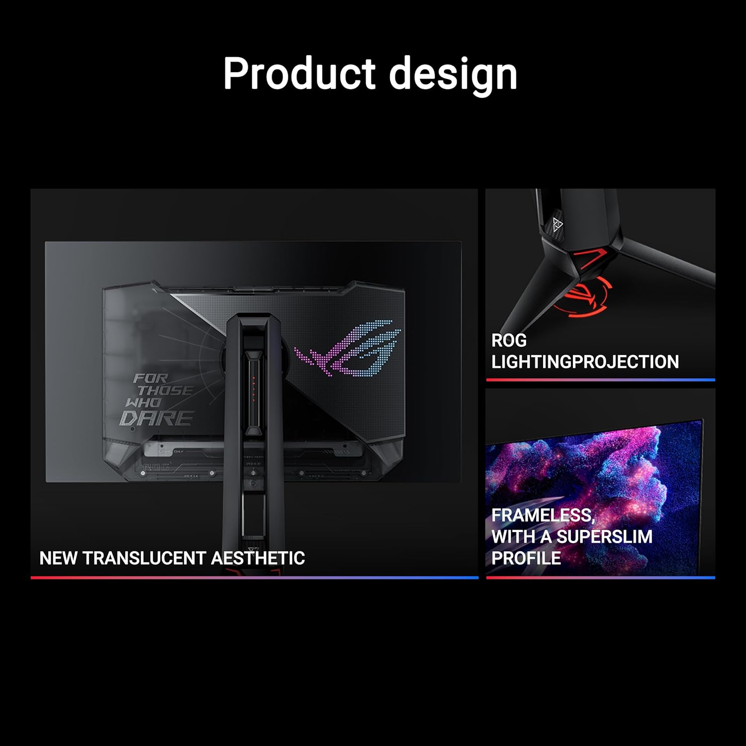 ASUS ROG Swift OLED 27” 1440P Gaming Monitor (PG27AQDP) - WOLED, QHD, 480Hz, 0.03ms, G-SYNC Compatible, Custom Heatsink, AI Assistant, DisplayHDR400 True Black, 99% DCI-P3, True 10-bit, DisplayWidget (Certified Refurbished)