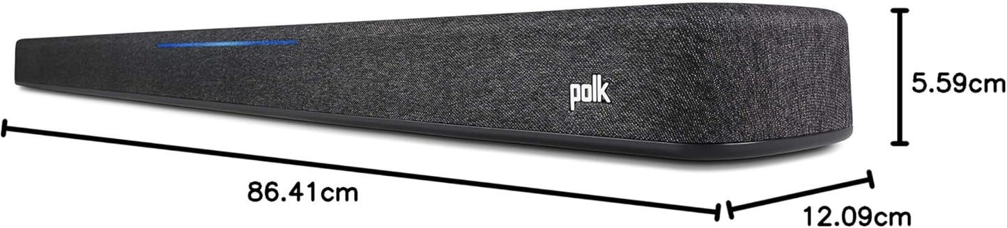 Polk Audio React Sound Bar, Dolby & DTS Virtual Surround Sound, Next Gen Alexa Voice Engine with Calling & Messaging Built-in (refurbished)