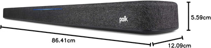 Polk Audio React Sound Bar, Dolby & DTS Virtual Surround Sound, Next Gen Alexa Voice Engine with Calling & Messaging Built-in (refurbished)