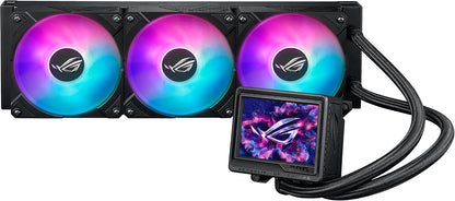 ASUS ROG Ryujin III 360 ARGB Extreme All-in-One Liquid CPU Cooler (360mm Radiator, Asetek 8th Gen Pump, 3.5" LCD Display, Magnetic ARGB Fans, Aura Sync, Intel LGA 1851/1700 & AMD AM5/AM4) (Certified Refurbished)