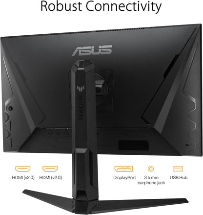 ASUS TUF Gaming 27” 1440P Monitor (VG27AQL3A) - QHD (2560 x 1440), 180Hz, 1ms, Fast IPS, Extreme Low Motion Blur SYNC, G-SYNC Compatible (Certified Refurbished)