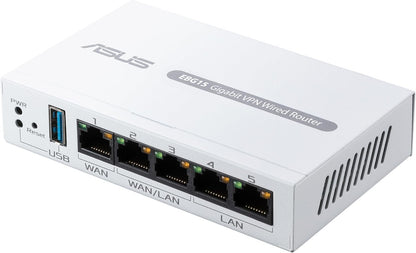 ASUS ExpertWiFi EBG15 Gigabit VPN Wired Router, up to 3 WAN ethernet Ports + 1 USB WAN, IPS Intrusion Prevention (Certified Refurbished)