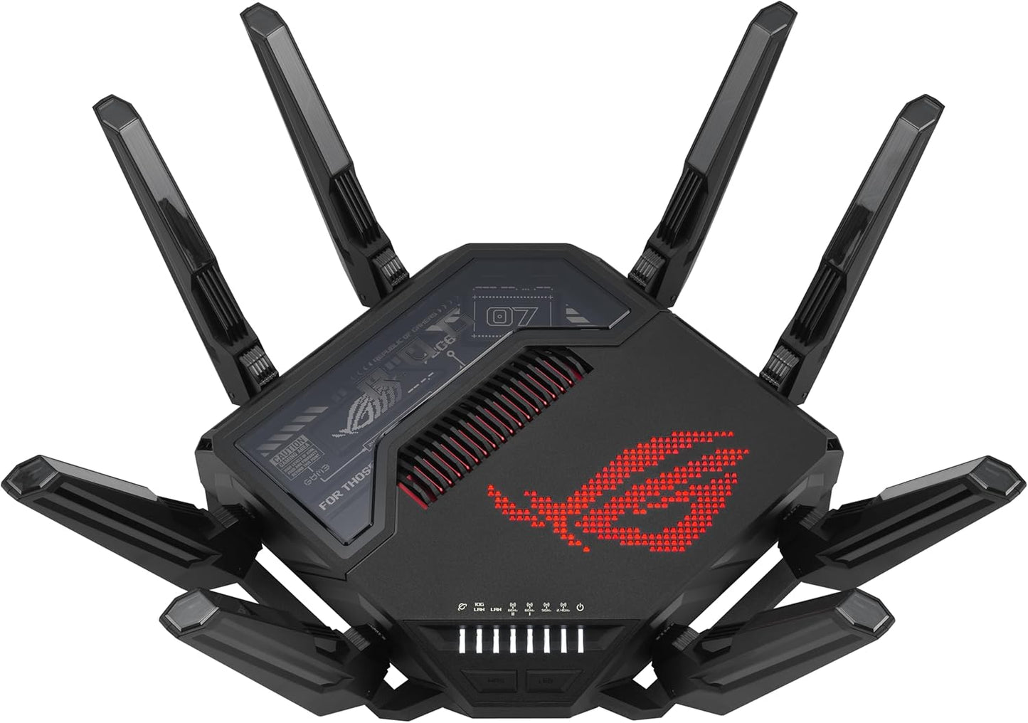 ASUS ROG Rapture GT-BE98 PRO First Quad-Band WiFi 7 Gaming Router supports 320MHz, Dual 10G Port, Triple-level Game Acceleration, Mobile Game Mode, Subscription-Free Security, AiMesh, and VPN features (Certified Refurbished)