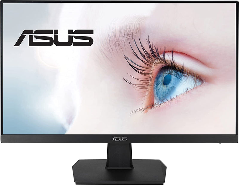 ASUS VA247HE Eye Care Monitor – 24 inch (23.8 inch viewable), Full HD, Frameless, 75Hz, Adaptive-Sync/FreeSync™, Low Blue Light, Flicker Free, Wall Mountable (Certified Refurbished)