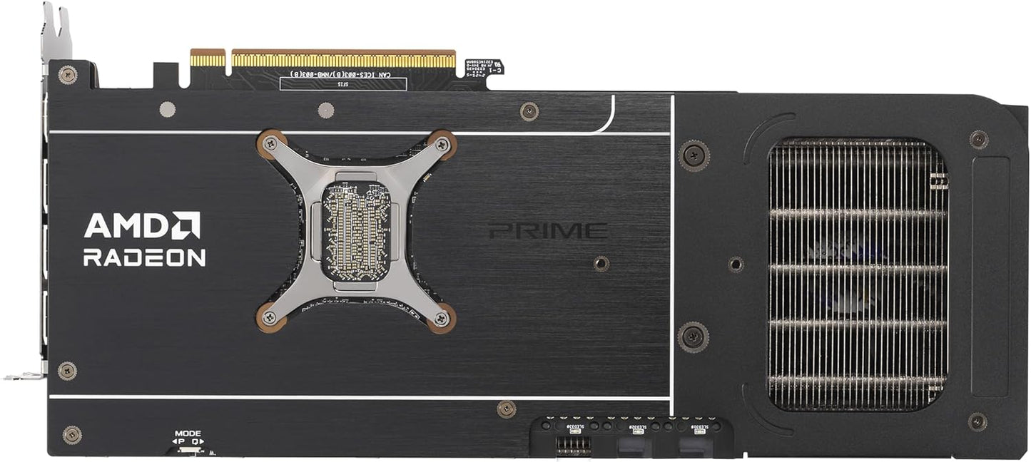 ASUS Prime Radeon RX 9070 OC Edition Graphics Card (PCIe 5.0, HDMI/DP 2.1, 2.5-Slot Design, axial-tech Fans, Dual Ball Fan Bearings, Dual BIOS, ASUS GPU Guard) (Certified Refurbished)
