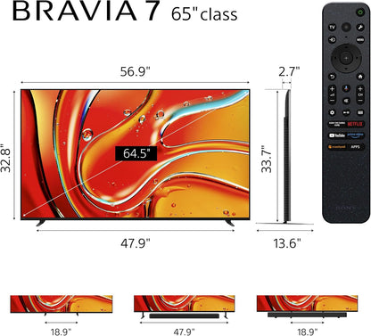 Sony BRAVIA 7 4K HDR Smart QLED Mini-LED TV (K-65XR70) (Refurbished)