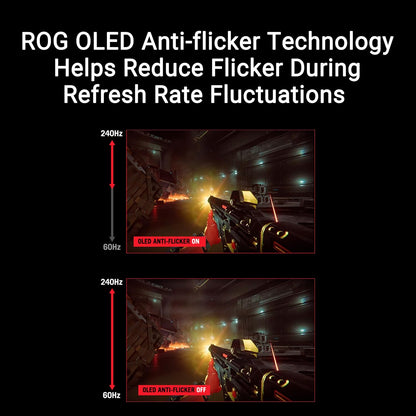 ASUS ROG Swift 32” 4K OLED Gaming Monitor (PG32UCDP) - WOLED, Dual Mode (4K 240Hz, FHD 480Hz), 0.03ms, G-SYNC Compatible, Custom Heatsink, AI Gaming, 99% DCI-P3,True 10-bit, USB-C 90W (Certified Refurbished)