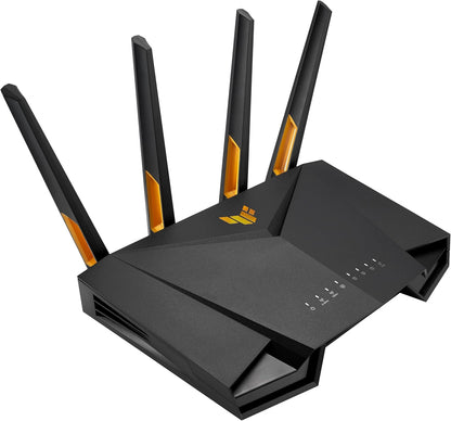 ASUS TUF Gaming WiFi 6 Router (TUF-AX4200) - Dedicated Gaming Port, Dual 2.5G Port, 3 Steps Port Forwarding, Extendable Router with AiMesh Technology, AiProtection Pro, VPN, Instant Guard (Certified Refurbished)