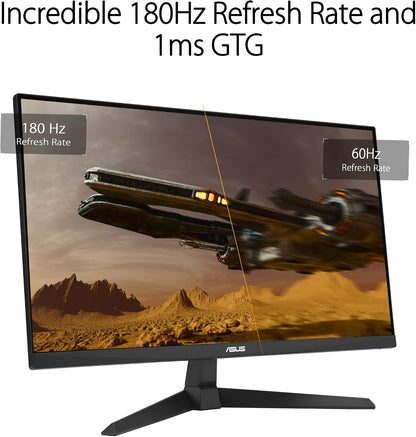 ASUS TUF Gaming 24” 1080P Gaming Monitor (VG249Q3A) - Full HD (1920 x 1080), Fast IPS, 180Hz, 1ms, FreeSync Premium (Certified Refurbished)