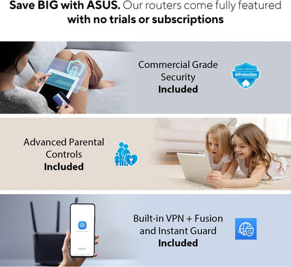 ASUS ROG Rapture GT-AX11000 Pro Tri-Band WiFi 6 Extendable Gaming Router, 10G & 2.5G Ports, ASUS RangeBoost Plus, Triple-level Game Acceleration, Subscription-free Network Security, AiMesh Compatible (Certified Refurbished)