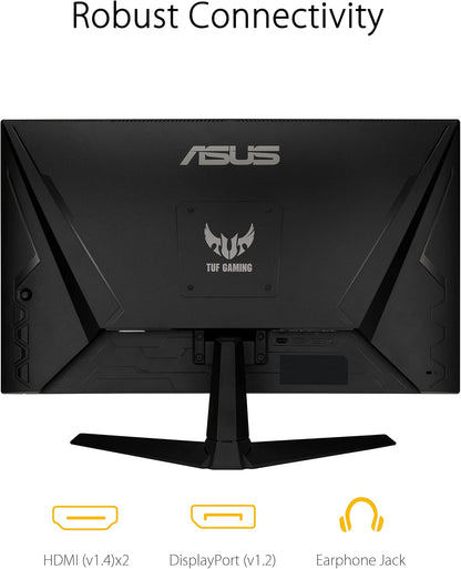 ASUS TUF Gaming 27” 1080P Gaming Monitor (VG277Q1A) - Full HD, 165Hz (Supports 144Hz), 1ms, Extreme Low Motion Blur, FreeSync Premium, Shadow Boost, Eye Care, HDMI, DisplayPort, Tilt Adjustable (Certified Refurbished)
