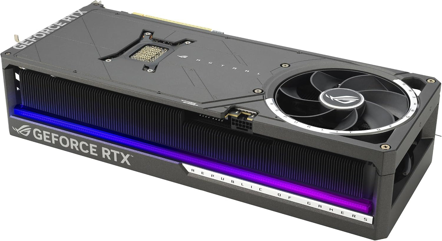 ASUS ROG Astral GeForce RTX 5080 16GB GDDR7 OC Edition Gaming Graphics Card PCIe 5.0, HDMI/DP 2.1, 3.8-slot, 4-fan, Axial-tech Fans, Patented Vapor Chamber, Phase-change GPU Thermal Pad (Certified Refurbished)