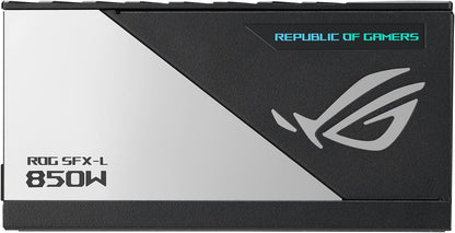 ASUS ROG Loki 850W SFX-L 80 Plus Platinum Fully Modular Power Supply (ATX 3.0, PCIe 5.0 16-pin Cable, 120mm PWM ARGB Fan, Aura Sync, SFX-to-ATX Bracket) (Certified Refurbished)