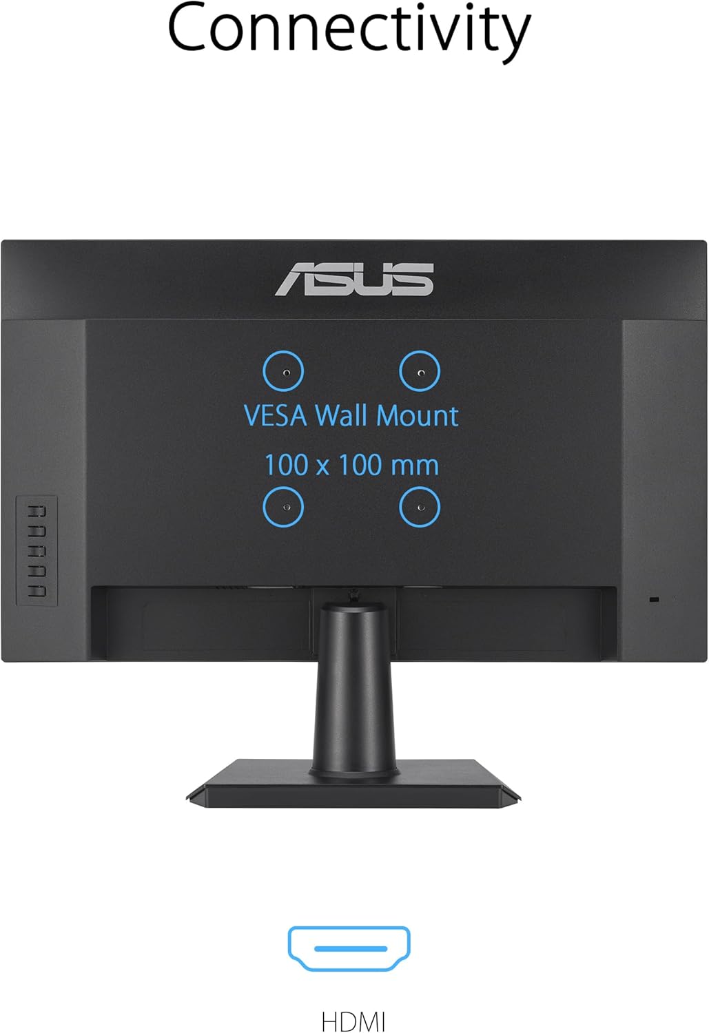 ASUS 24” (23.8-inch viewable) 1080P Eye Care Monitor (VA24EHF) - IPS, Full HD, Frameless, 100Hz, 1ms, Adaptive-Sync, for Working and Gaming, Low Blue Light, HDMI, VESA Mountable, Tilt (Certified Refurbished)
