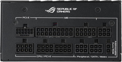 ASUS ROG Loki 850W SFX-L 80 Plus Platinum Fully Modular Power Supply (ATX 3.0, PCIe 5.0 16-pin Cable, 120mm PWM ARGB Fan, Aura Sync, SFX-to-ATX Bracket) (Certified Refurbished)