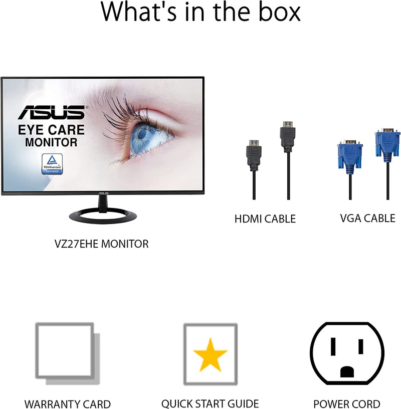 Asus VZ27EHE Full HD Monitor (Certified Refurbished)