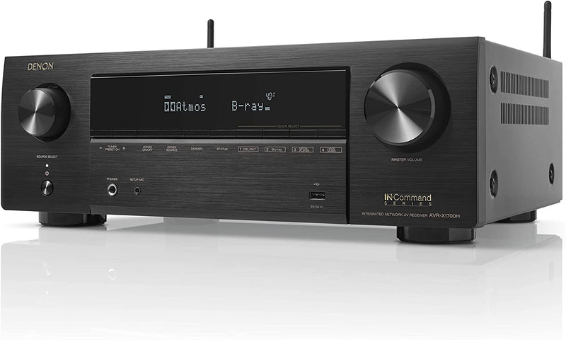 Denon AVR-X1700H 7.2 Ch. 80W 8K AV Receiver with HEOS® Built-in (Certified Refurbished)