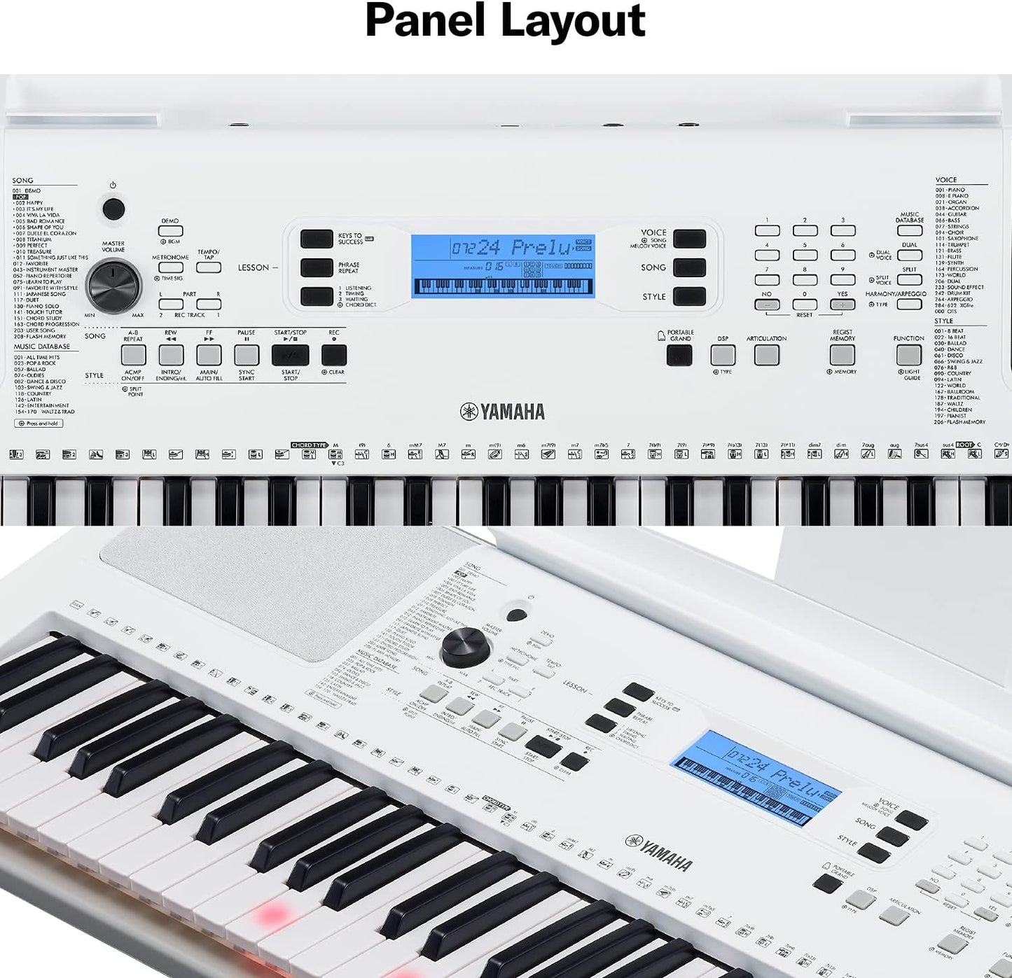 Yamaha EZ-300 61-Key Portable Keyboard with Lighted Keys (Certified Refurbished)