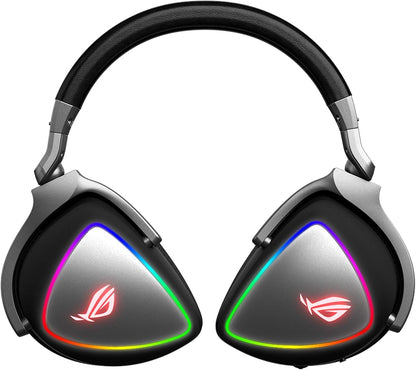 ASUS ROG Delta USB-C Gaming Headset for PC, Mac, Playstation 4, Teamspeak, and Discord with Hi-Res ESS Quad-DAC, Digital Microphone, and Aura Sync RGB Lighting (Certified Refurbished)