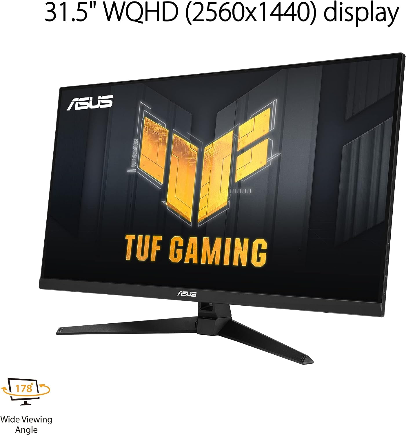 ASUS TUF Gaming 31.5” 1440P HDR Monitor (VG32AQA1A) - QHD (2560 x 1440), 170Hz, 1ms, Extreme Low Motion Blur, FreeSync Premium, DisplayPort, HDMI, HDR-10, Shadow Boost, VESA Wall Mountable (Certified Refurbished)