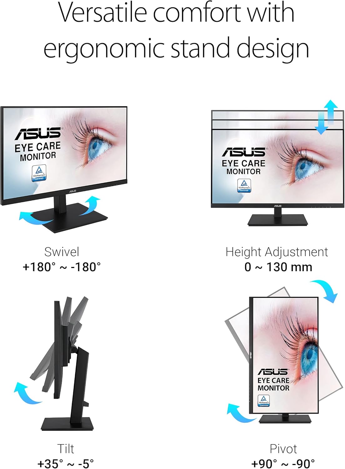 Asus VA24DQSB 23.8" Full HD LED LCD Monitor (Certified Refurbished)