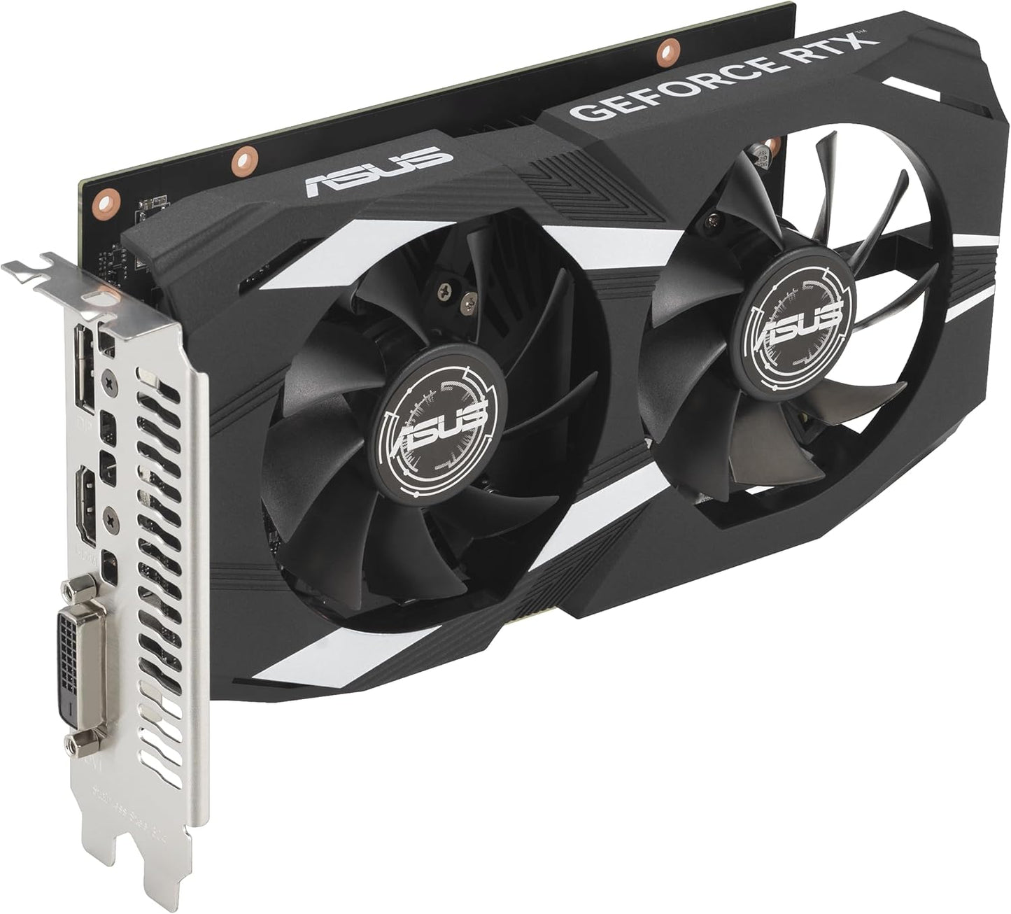 ASUS Dual NVIDIA GeForce RTX 3050 6GB OC Edition Gaming Graphics Card - PCIe 4.0, 6GB GDDR6 Memory, HDMI 2.1, DisplayPort 1.4a, 2-Slot Design, Axial-tech Fan Design, 0dB Technology, Steel Bracket (Certified Refurbished)