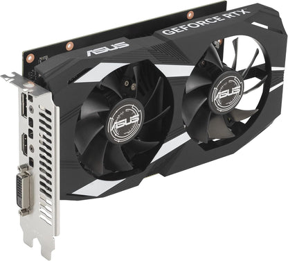 ASUS Dual NVIDIA GeForce RTX 3050 6GB OC Edition Gaming Graphics Card - PCIe 4.0, 6GB GDDR6 Memory, HDMI 2.1, DisplayPort 1.4a, 2-Slot Design, Axial-tech Fan Design, 0dB Technology, Steel Bracket (Certified Refurbished)