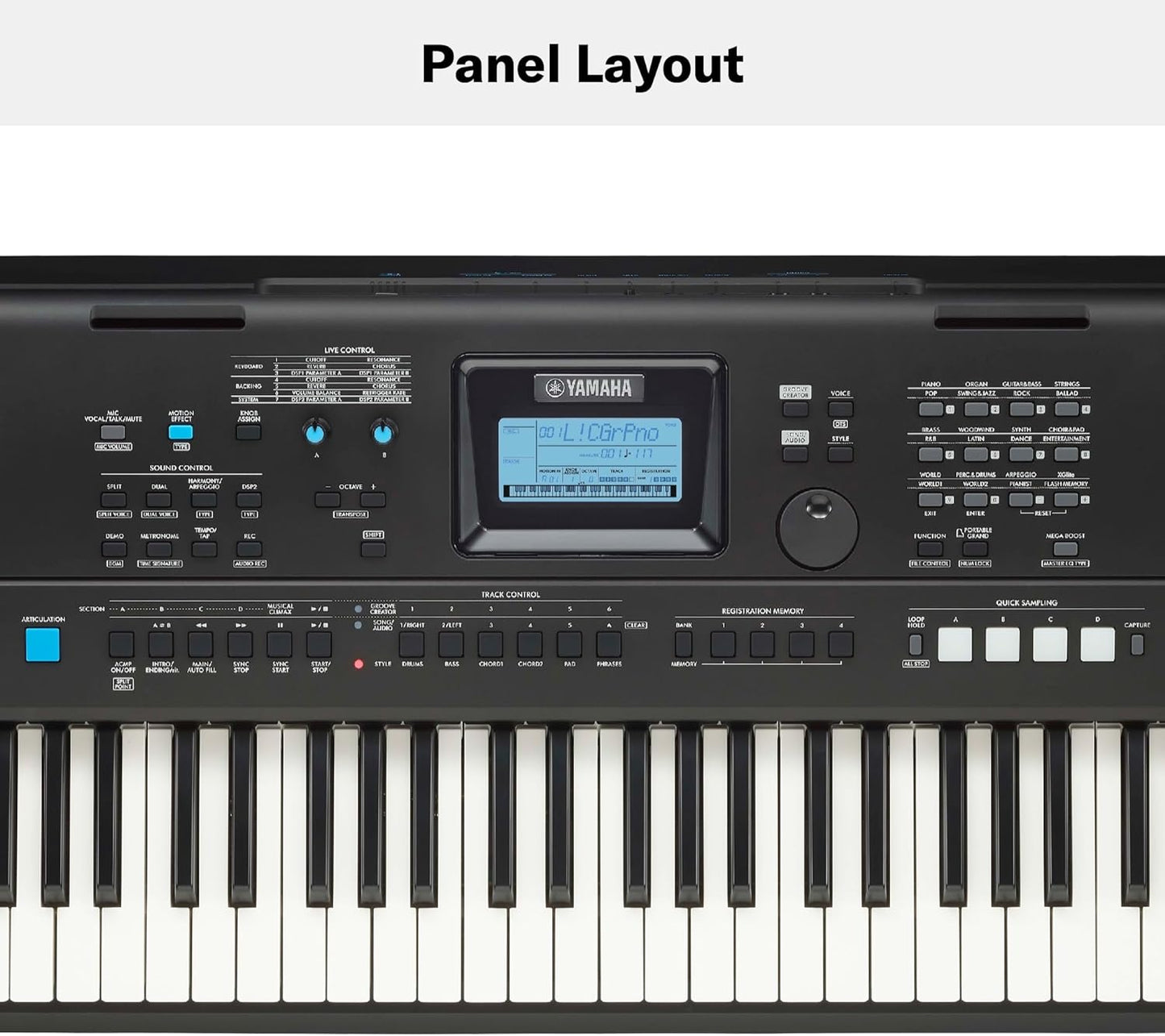 Yamaha PSR-EW425 76-Key Touch-Sensitive Advanced Portable Keyboard (Certified Refurbished)