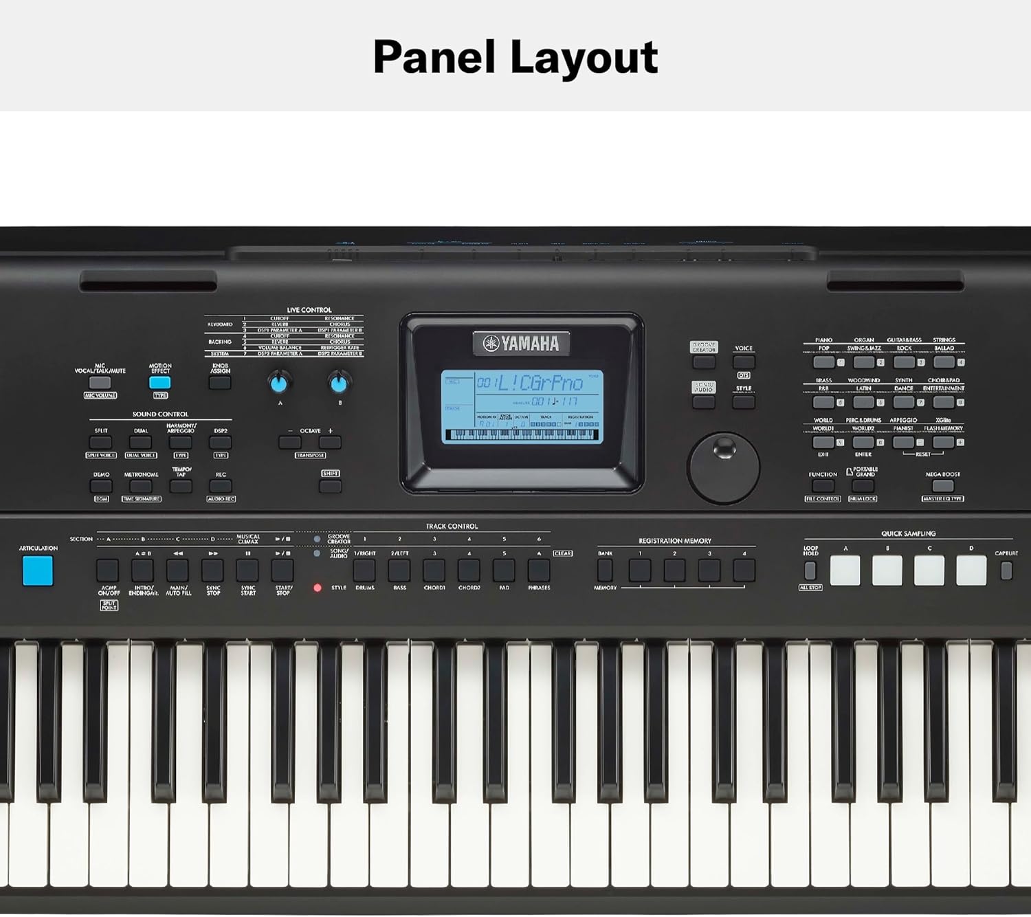 Yamaha PSR-EW425 76-Key Touch-Sensitive Advanced Portable Keyboard (Certified Refurbished)